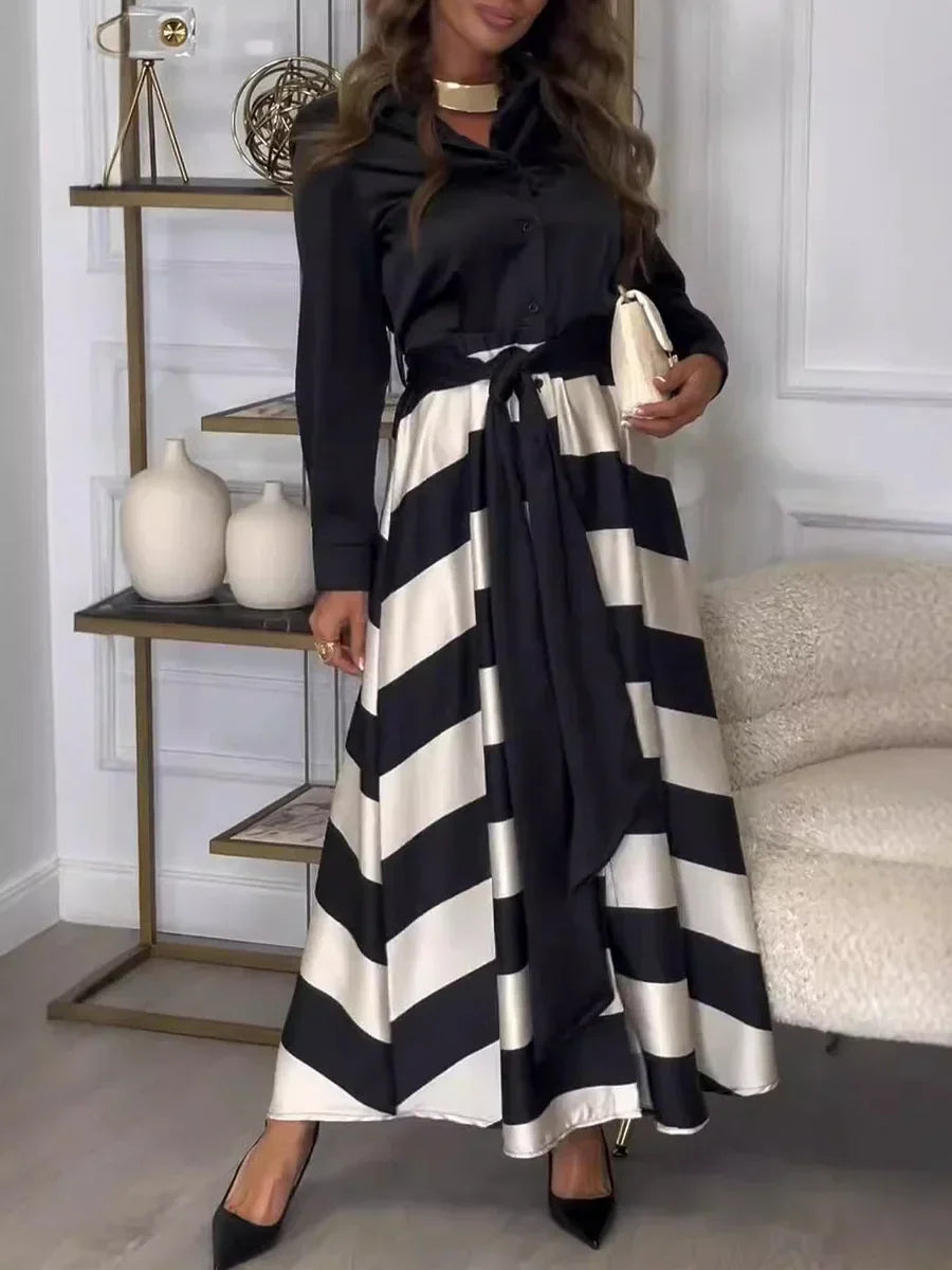 Vandana – Gestreiftes Maxi Kleid