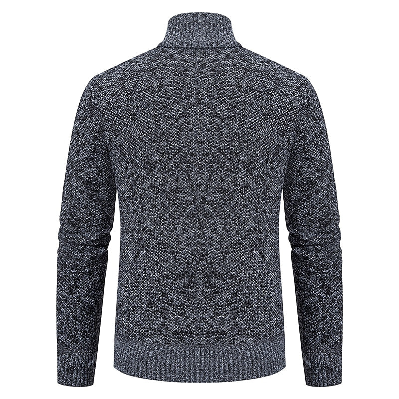 Alder Modehaus - Stylischer Zipper-Strickpullover für Herren