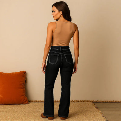 SIBEL - HOCHGESCHNITTENE SCHLAGJEANS