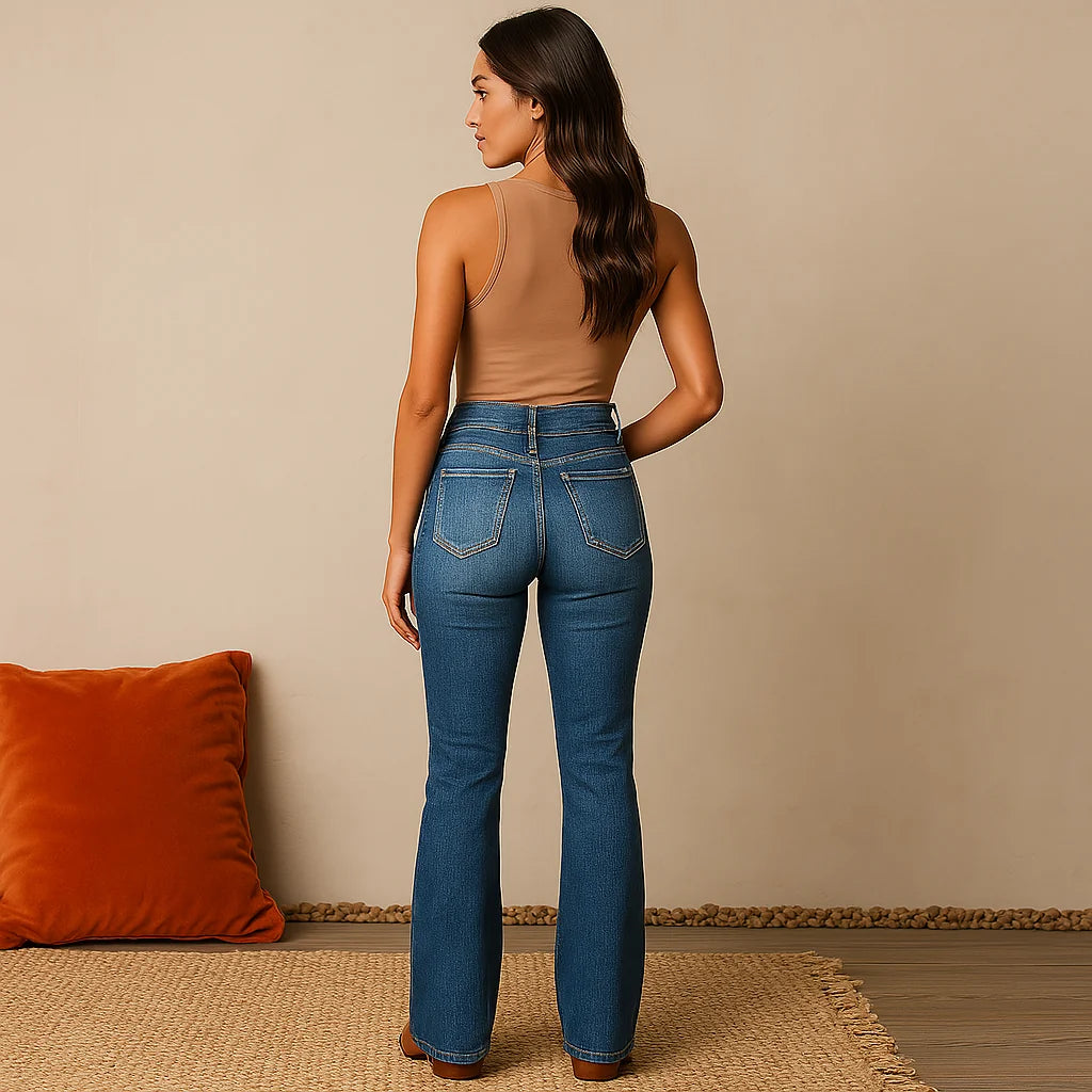 SIBEL - HOCHGESCHNITTENE SCHLAGJEANS