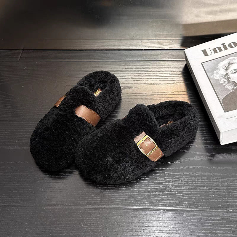 Zilvia – Warme Lammwoll Schuhe Im Märchenstil