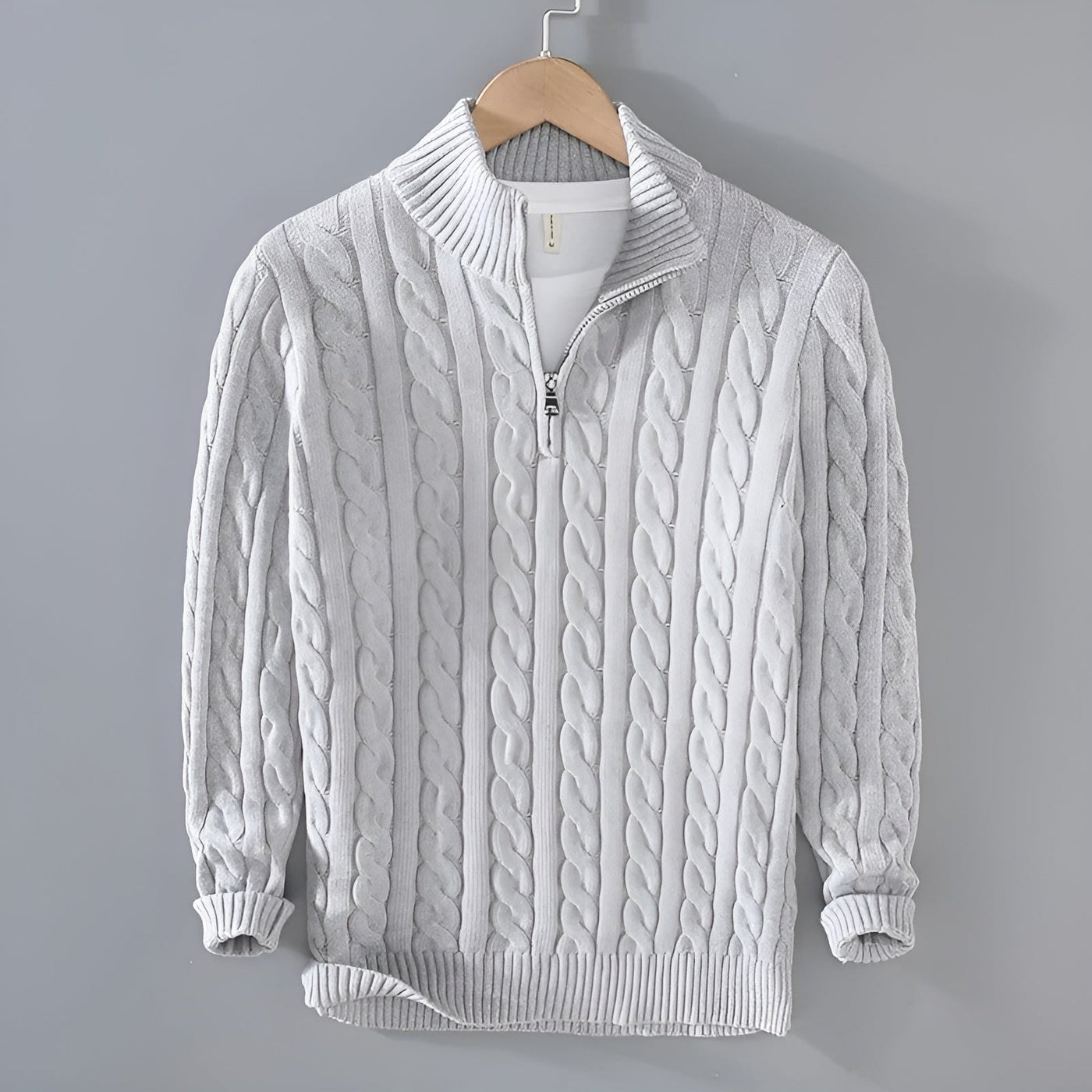 Felix - Baumwollpullover mit Reißverschluss