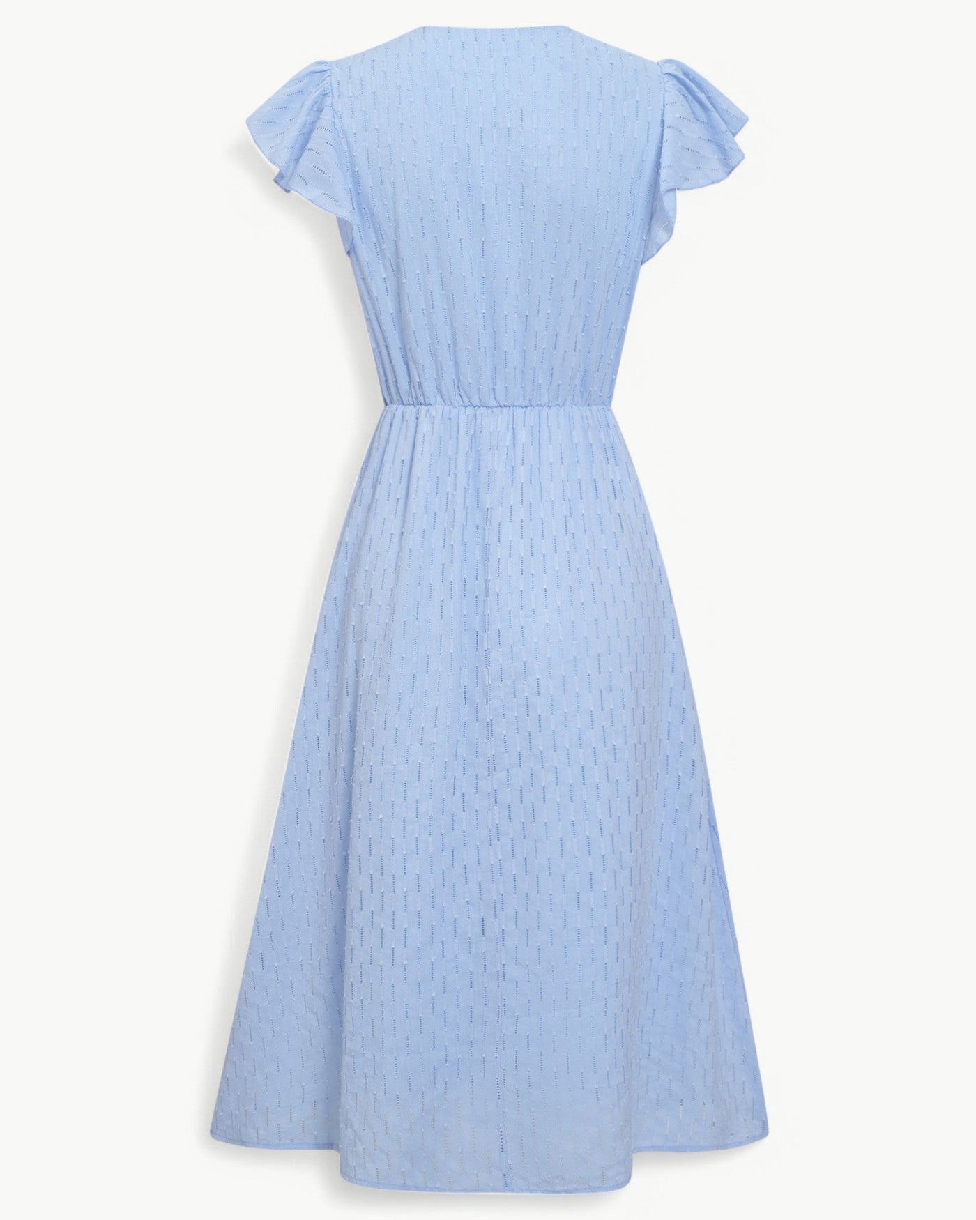 Lara™ | Kleid mit V-Ausschnitt und Rüschenärmeln