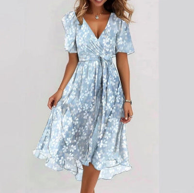 Laika - Geblümtes Midi-Sommerkleid aus Chiffon