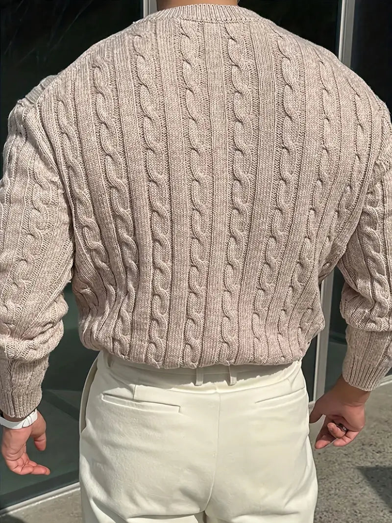 Mergim – Lässiger Strickpullover Mit Langen Ärmeln