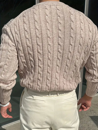 Mergim – Lässiger Strickpullover Mit Langen Ärmeln
