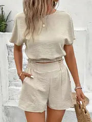 Hazel -  Unifarbene Freizeitshorts im Set