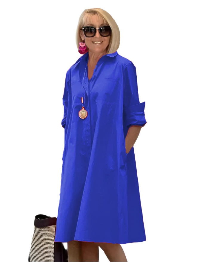 ÉlanChic elegante Hemdkleid für Frauen mit raffiniertem Stil