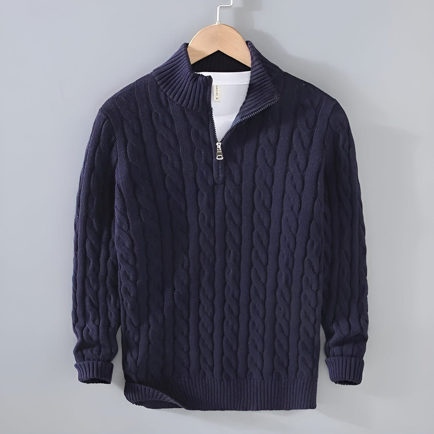 Felix - Baumwollpullover mit Reißverschluss