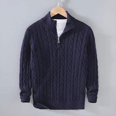 Felix - Baumwollpullover mit Reißverschluss