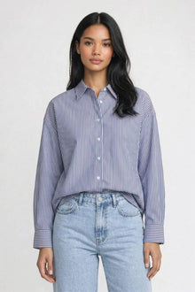 Gestreift Blau