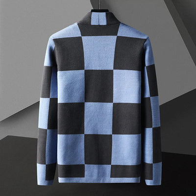 Tomasz | Stilvolle karierte Strickjacke für Männer
