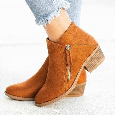 Zelina | mit niedrigem Absatz Leopard Stiefel
