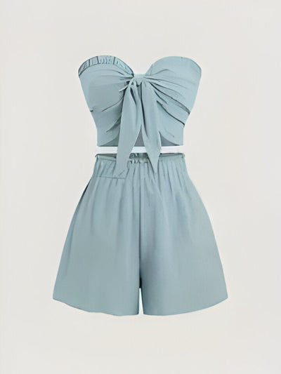 Audrina |  Romantisches Date am Meer Top + Shorts Slim Fit