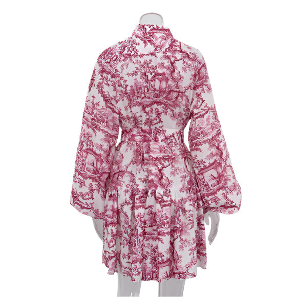 Solstice Boho Trapezikleid – Lange Pufferblumen-Midikleid