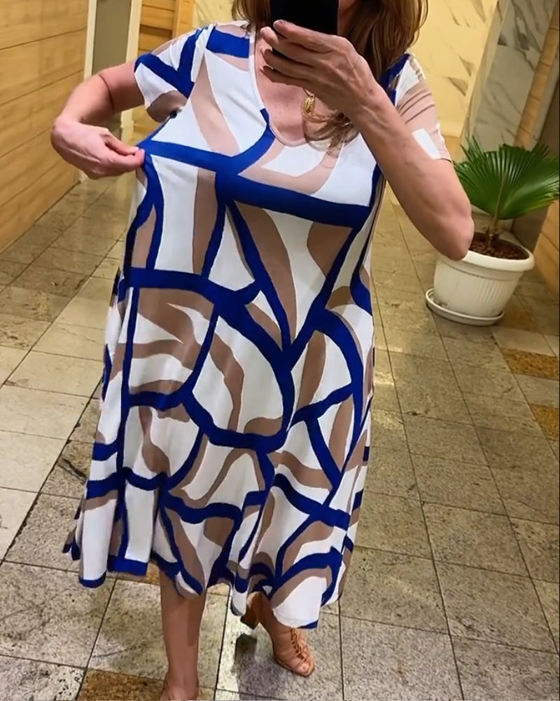 Tessa - Bedrucktes Kurzarmkleid