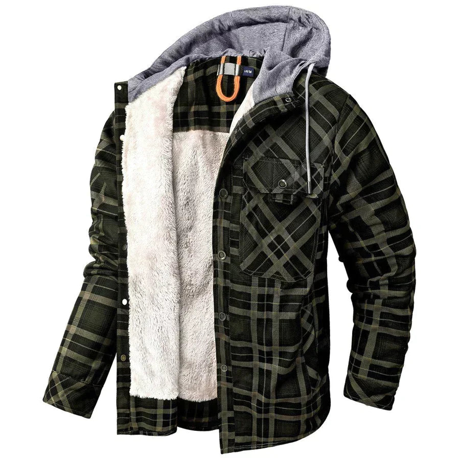 Flanell Winterjacke für Herren