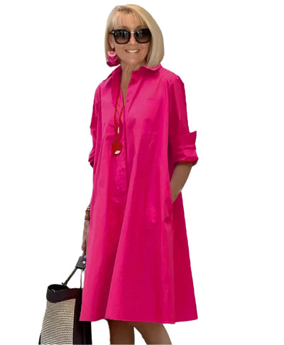 ÉlanChic elegante Hemdkleid für Frauen mit raffiniertem Stil