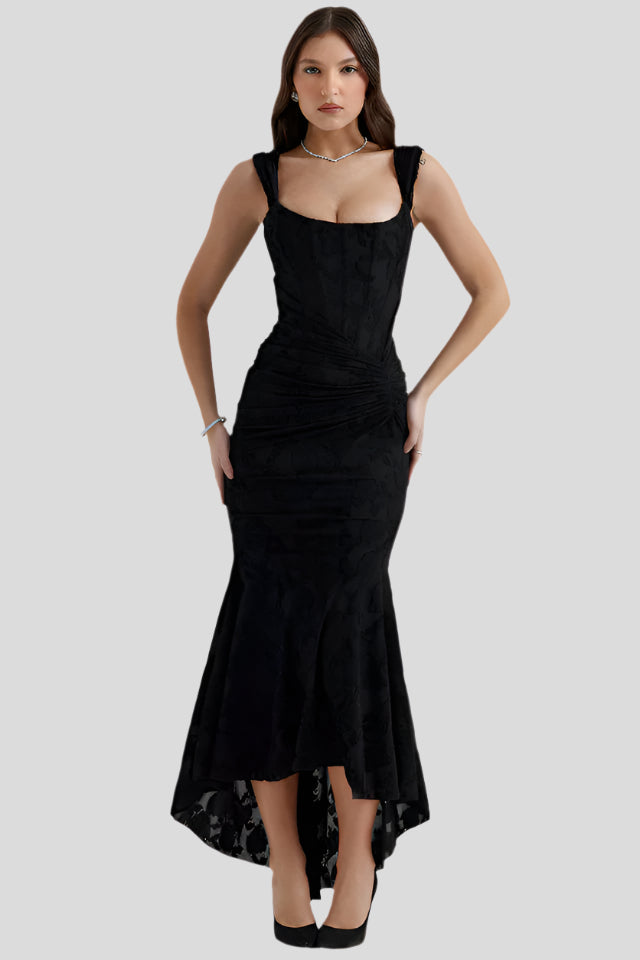 Liva – Ärmellos, gerafftes, Bodycon Abendkleid