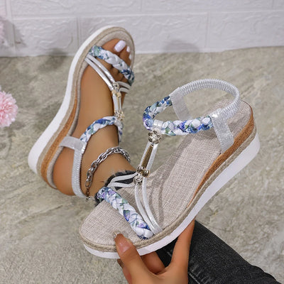 Addison - Women'S Summer New Arrival, Keilsandalen mit Kordel-Detail