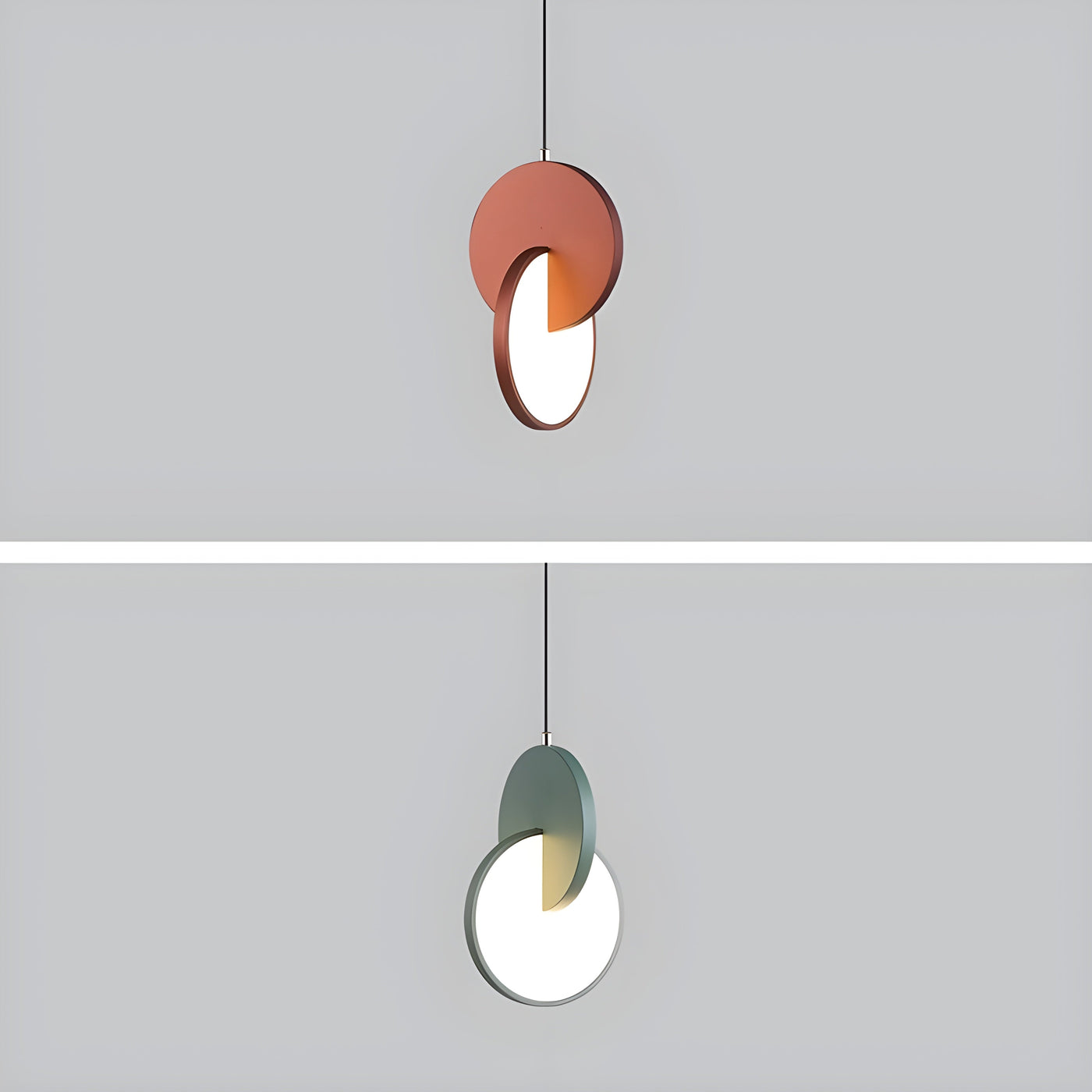 NordicGlow – Moderne skandinavische LED-Pendellampe mit rundem Rahmen und warmem Glühen