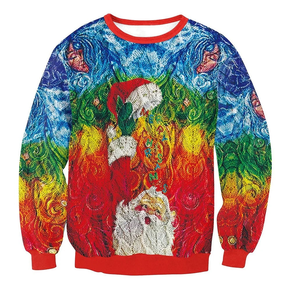 Rundhalsausschnitt Weihnachtspullover