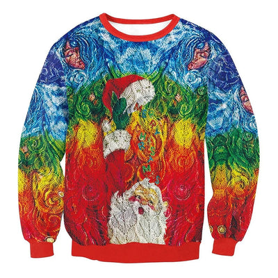 Rundhalsausschnitt Weihnachtspullover