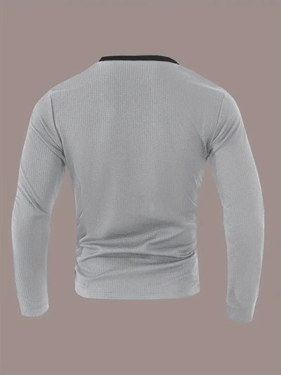 Kyran – Langärmliges Henley Hemd Mit Waffelmuster