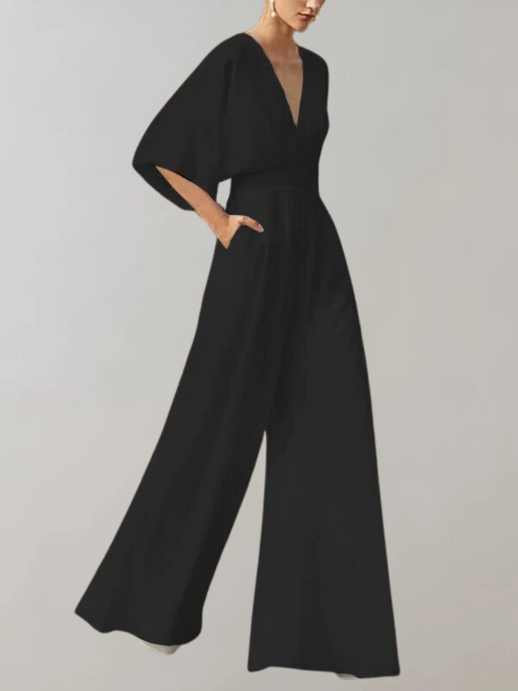 Damen eleganter Jumpsuit mit weitem Bein | Hochzeitsgäste