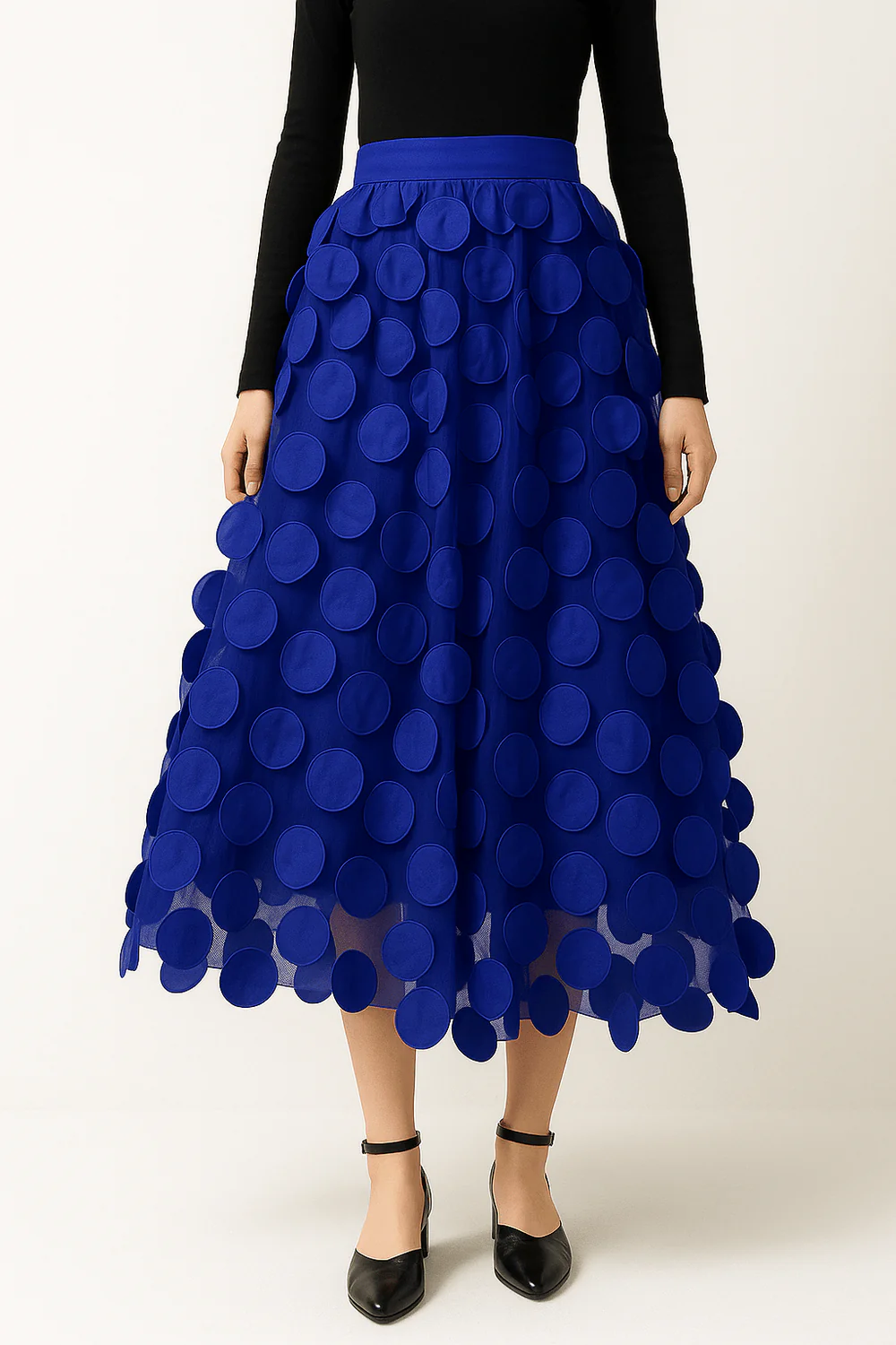 Damen stylischer Vintage-Midirock | Lang