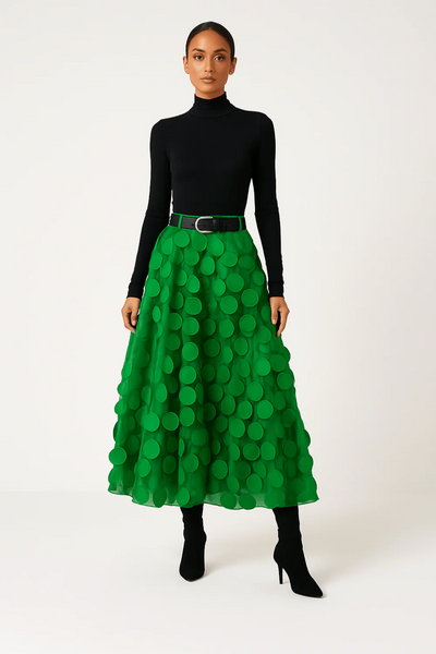 Damen stylischer Vintage-Midirock | Lang