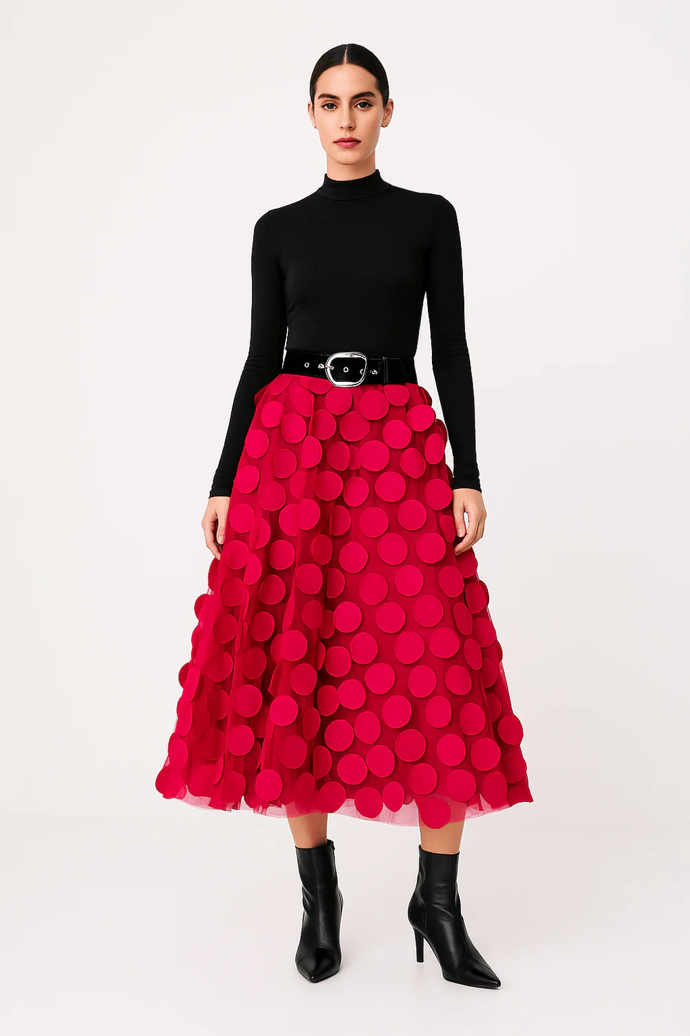 Damen stylischer Vintage-Midirock | Lang