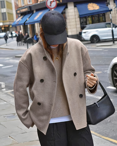 Damen zeitloser Doppelreiher-Mantel | Herbst