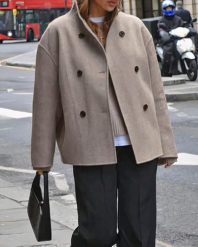 Damen zeitloser Doppelreiher-Mantel | Herbst