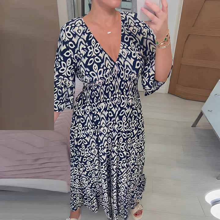 Frieda | Luftiges Sommerkleid mit V-Ausschnitt