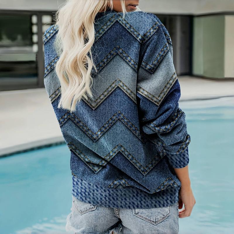 Pauline - Gemütlicher Geometrischer Sweatshirt