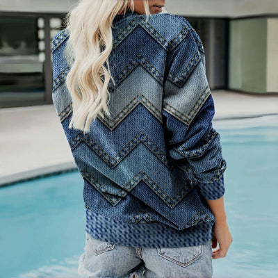 Pauline - Gemütlicher Geometrischer Sweatshirt