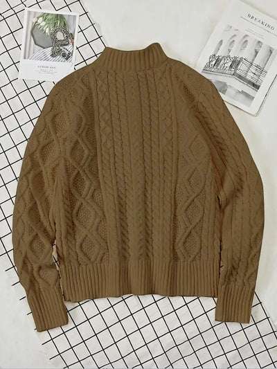 Rabada – Strickpullover Mit Halbem Reißverschluss Und Stehkragen