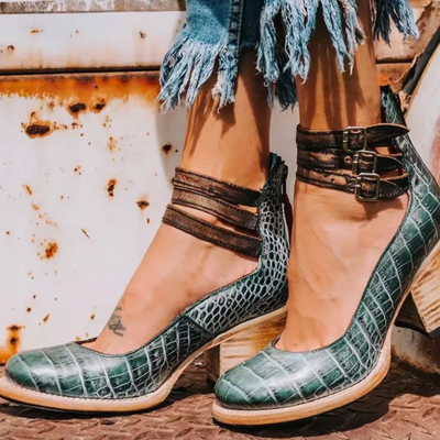 HENRIETTA - SCHUHE MIT ABSATZ AUS VINTAGE-LEDER