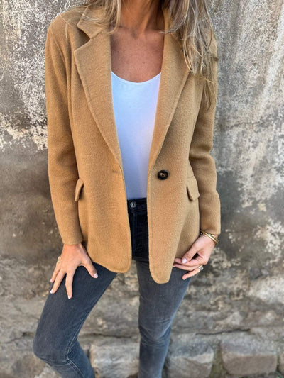 SYLVIA - BLAZER AUS WOLLE MIT REVERS
