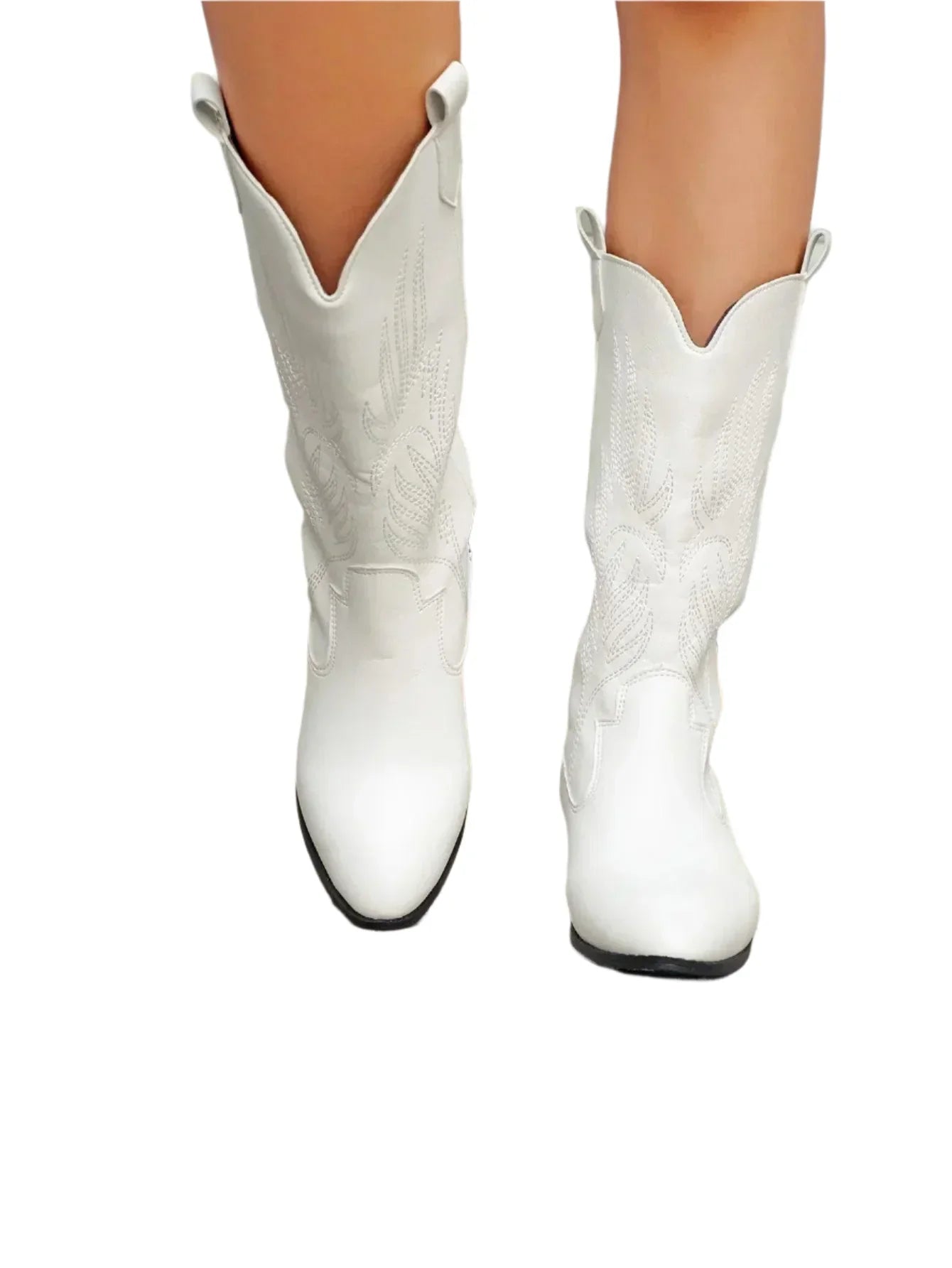 Savannah Slip-On Westernstiefel für Frauen – Bequemer Cowboy-Stil bis zur Mitte der Wade