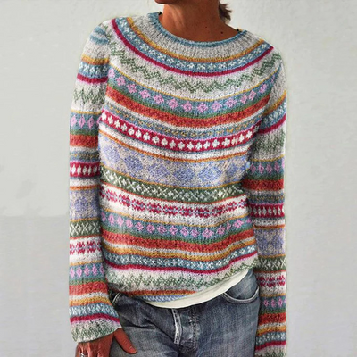 Strickpullover mit Muster für Frauen