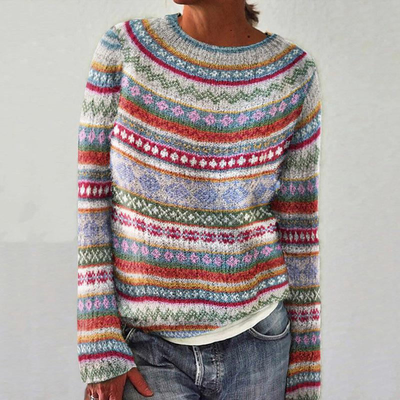 Strickpullover mit Muster für Frauen