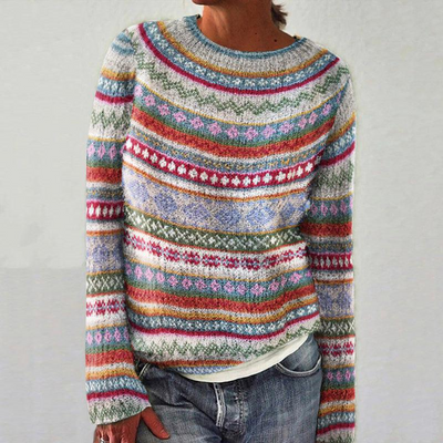 Strickpullover mit Muster für Frauen
