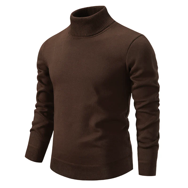 Einfarbiger Rollkragenpullover für Männer