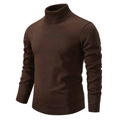 Einfarbiger Rollkragenpullover für Männer