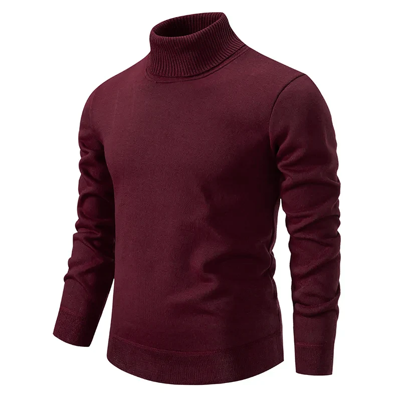 Einfarbiger Rollkragenpullover für Männer