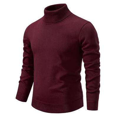 Einfarbiger Rollkragenpullover für Männer