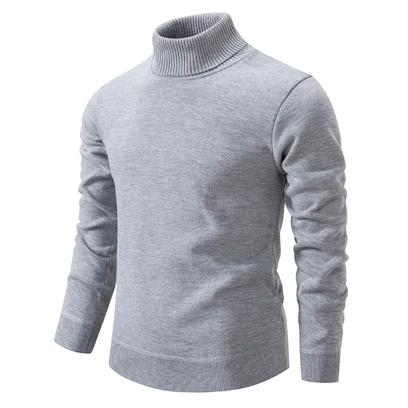 Einfarbiger Rollkragenpullover für Männer