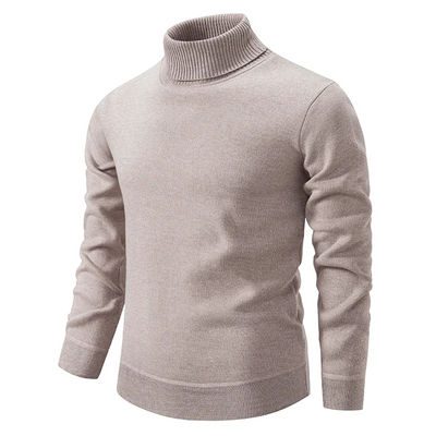 Einfarbiger Rollkragenpullover für Männer